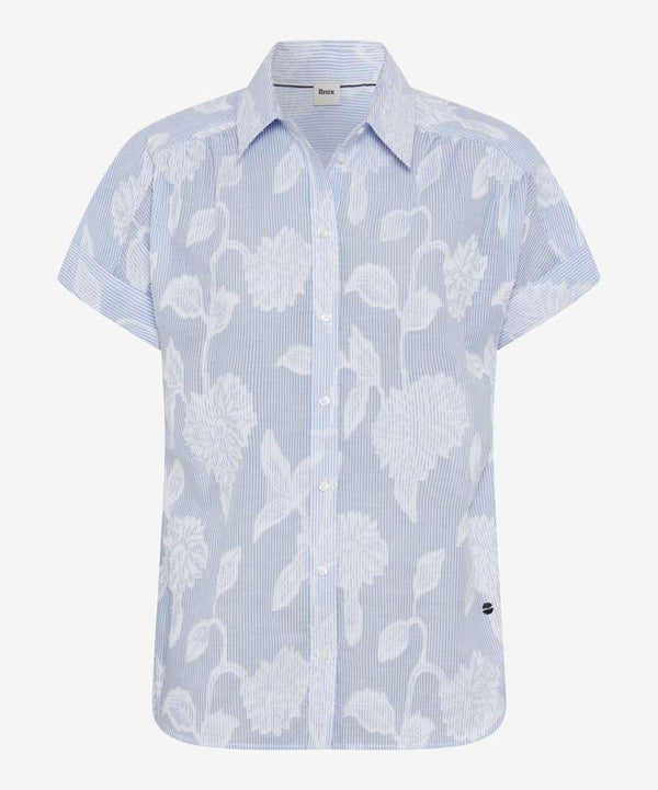 Brax VIVE Stripe Blouse with Floral Design