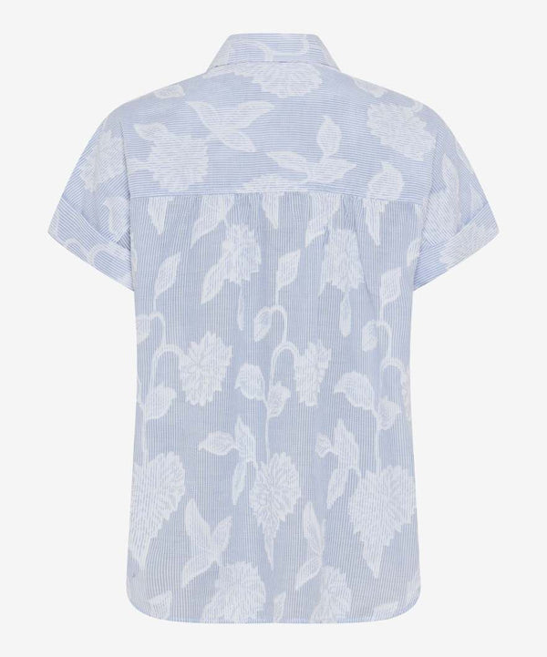 Brax VIVE Stripe Blouse with Floral Design