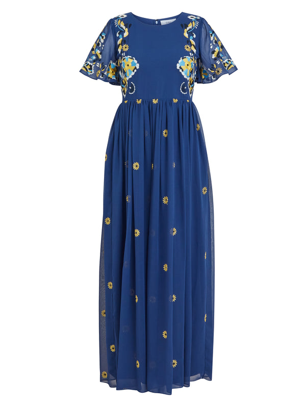 Stella Embroidered Dress With Flowers