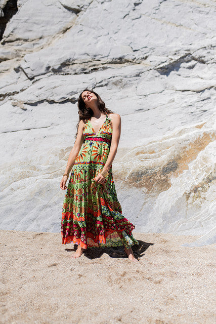 Piti Cuiti Goa Green Maxi Dress