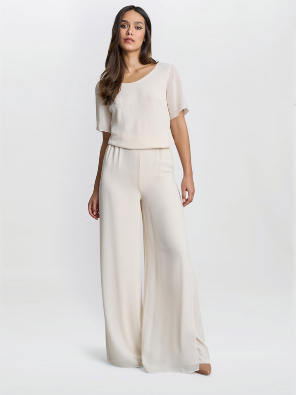 Chiffon Layered Trouser With Slits