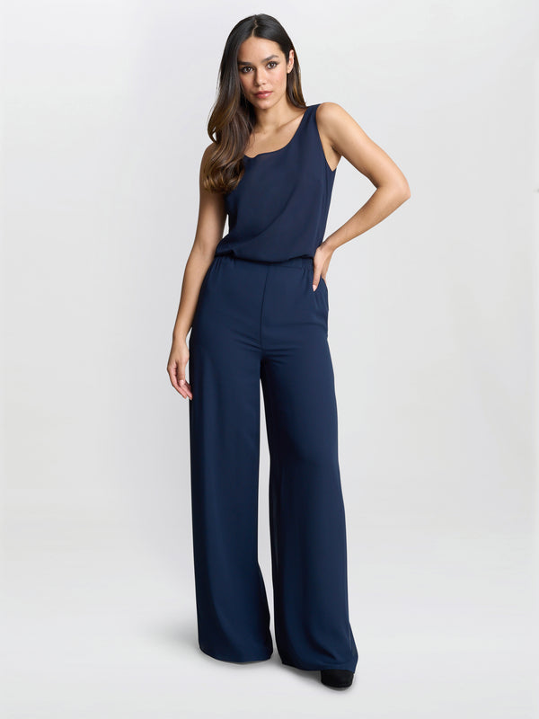 Chiffon Layered Trouser With Slits