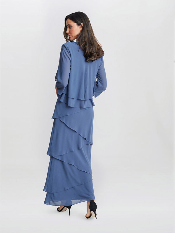 Colette Jacket And Asymmetric Tiered Dress