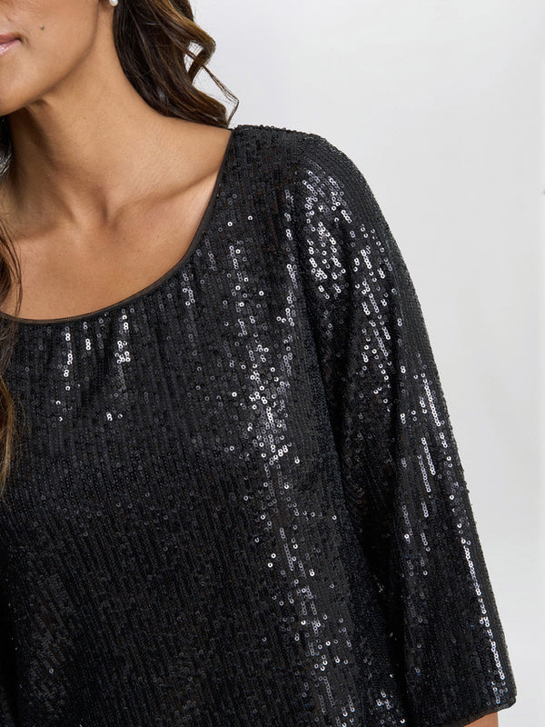 Flora Sequin Tunic Blouse