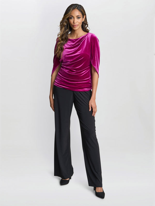 Merna Draped Velvet Top