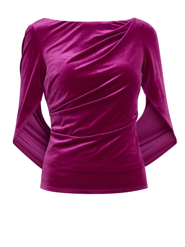 Merna Draped Velvet Top