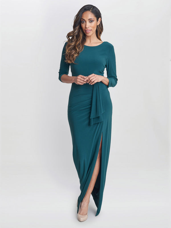 Misty Long Sleeve Ruched Maxi Dress