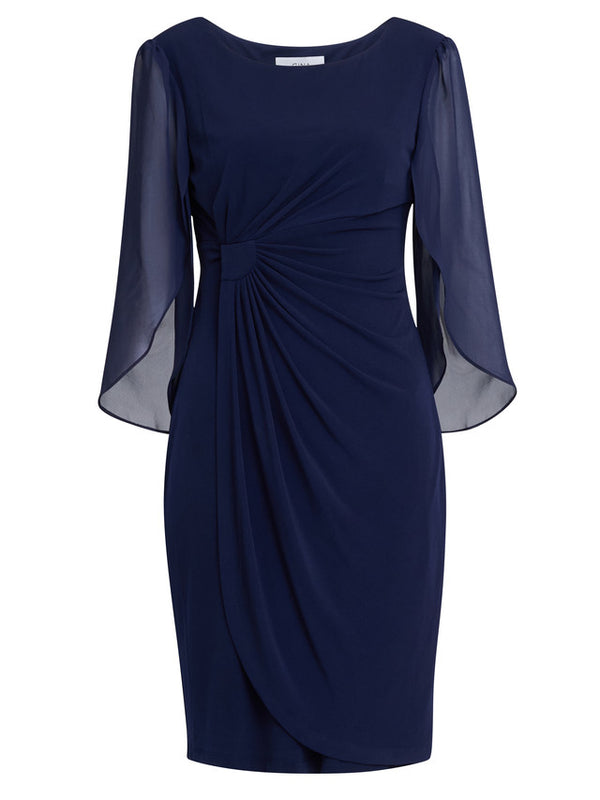 Ryder Jersey And Chiffon Wrap Dress