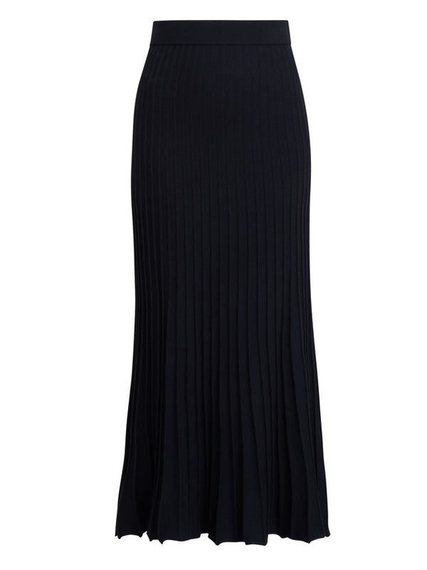 Celestina Long Pleated Knit Skirt