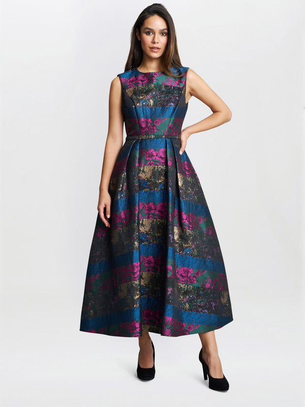 Jerri Jacquard Full Skirt Dress