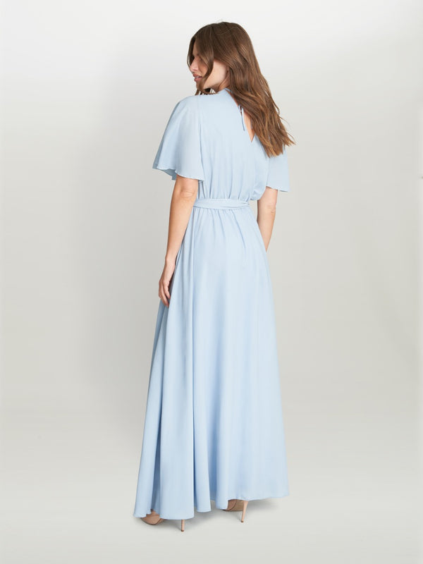 Crissy Maxi Dress With Cape Sleeve