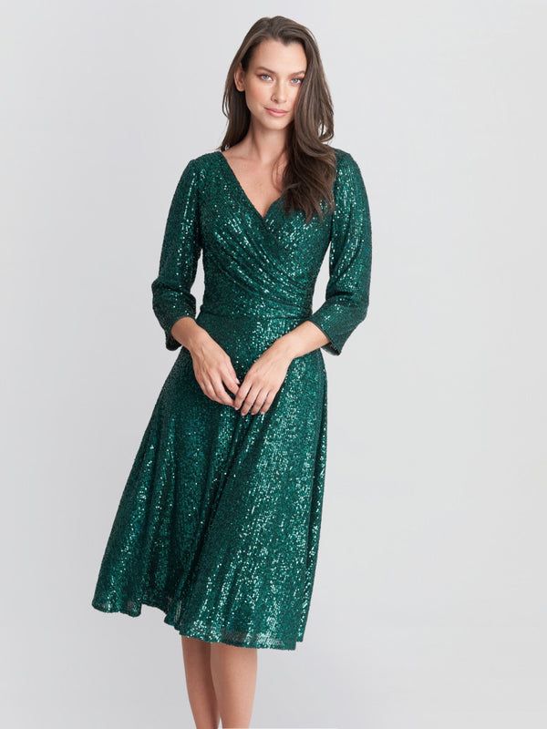 Libbie Midi A-Line Sequin Dress