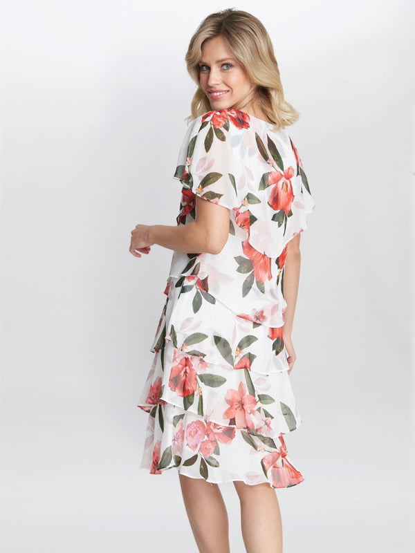 Andie Floral Print Tiered Dress