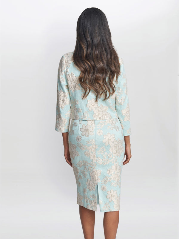 Julie Jacquard Shift Dress And Bolero