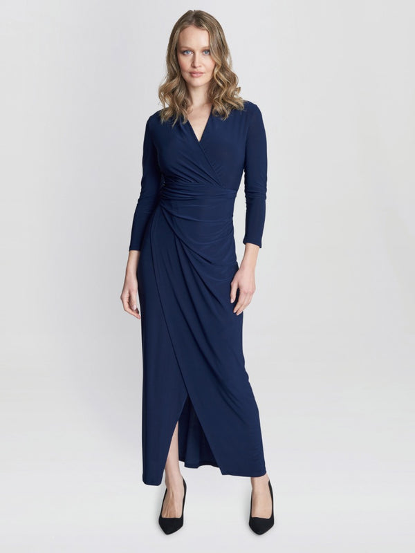 Hilary Jersey Wrap Maxi Dress