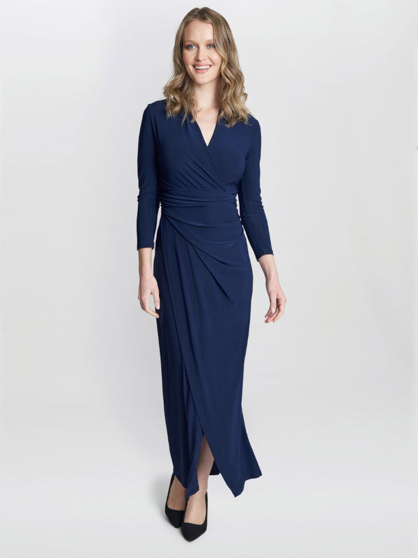 Hilary Jersey Wrap Maxi Dress