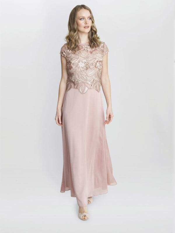 Shirley Maxi Dress With Embroidered Sequin Bodice