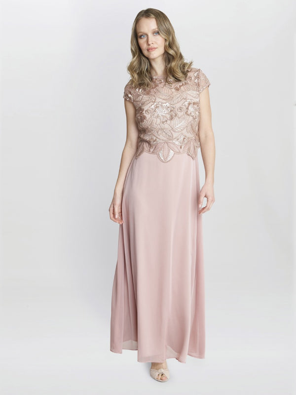 Shirley Maxi Dress With Embroidered Sequin Bodice