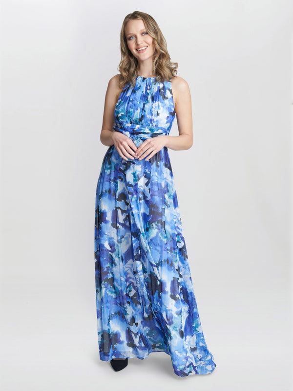 Maria Maxi Printed Sleeveless Dress