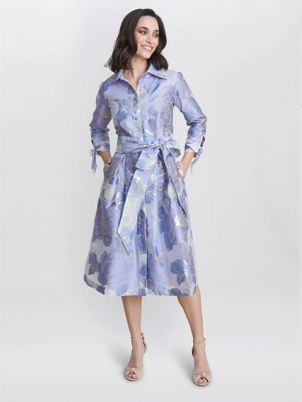 Lauren Jacquard Shirt Dress