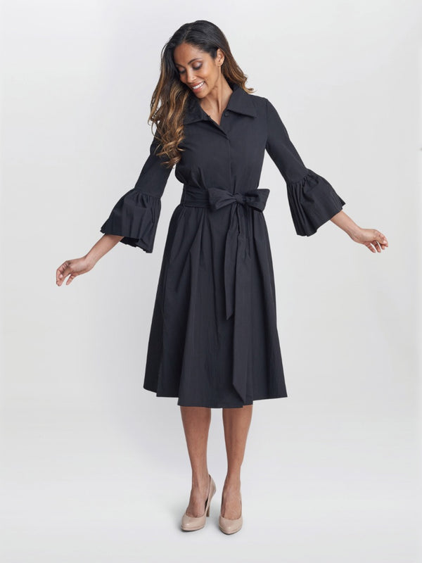 Melinda Taffeta Shirt Dress