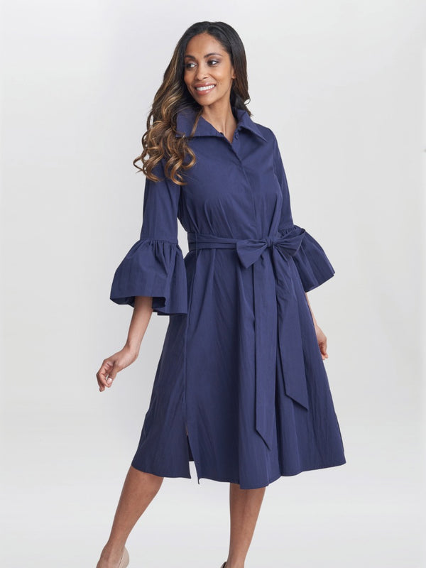 Melinda Taffeta Shirt Dress