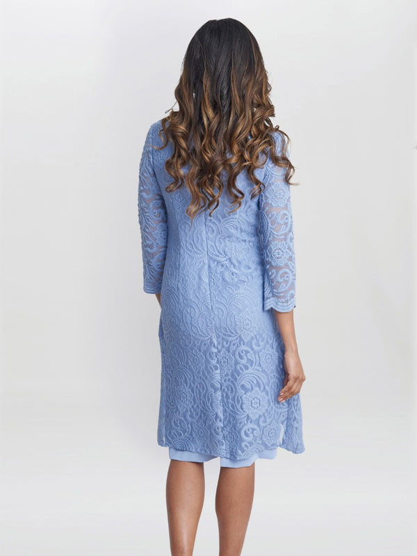 Clarabelle Mock Lace Jacket And Crepe Dress