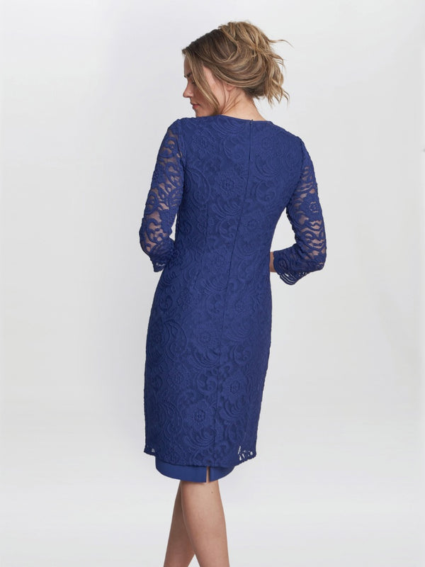 Clarabelle Mock Lace Jacket And Crepe Dress