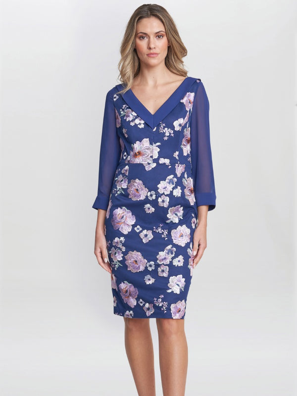 Daisy Crepe Dress With Embroidery