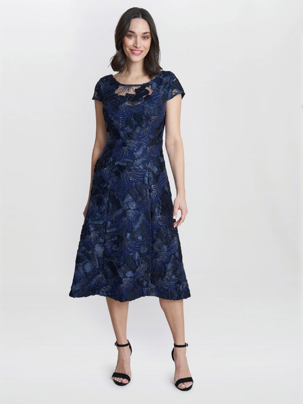 Abella Illusion Jewel Floral Dress