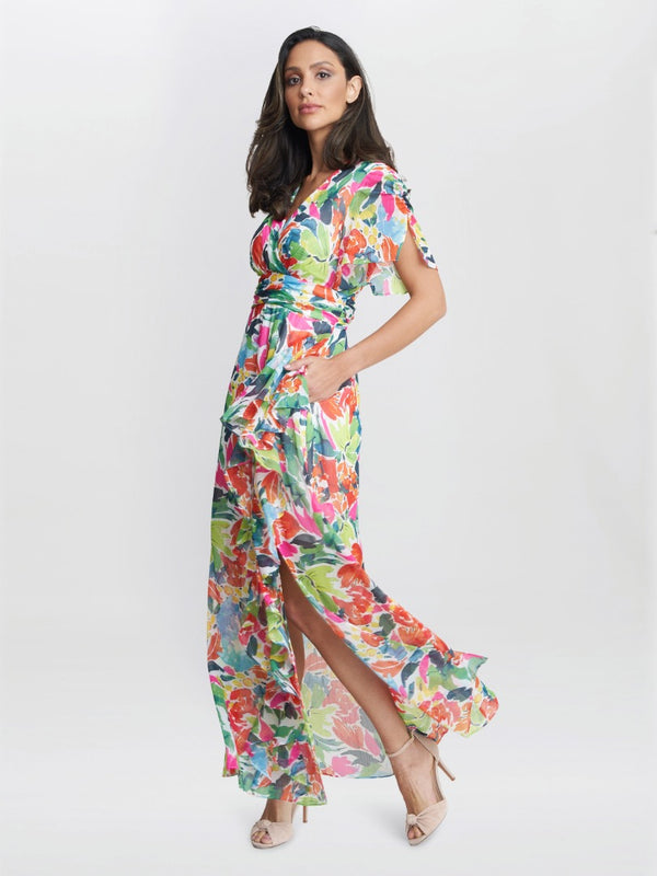 Poppy Printed Maxi Tiered Dress