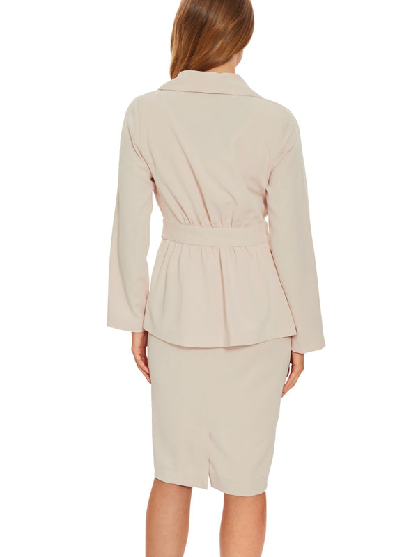 Linete Moss Crepe Tie Jacket