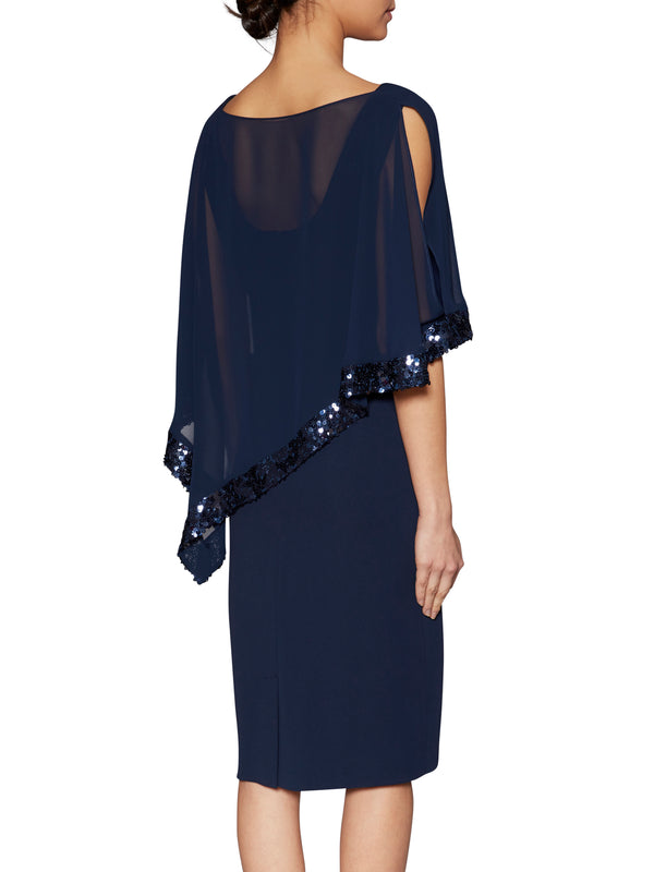 Chiffon Cape with Sequin Edge