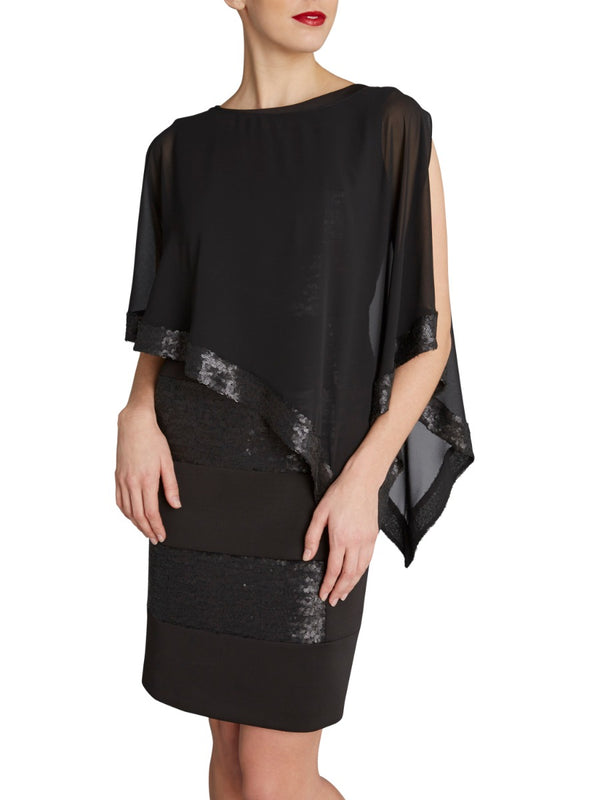 Chiffon Cape With Sequin Edge