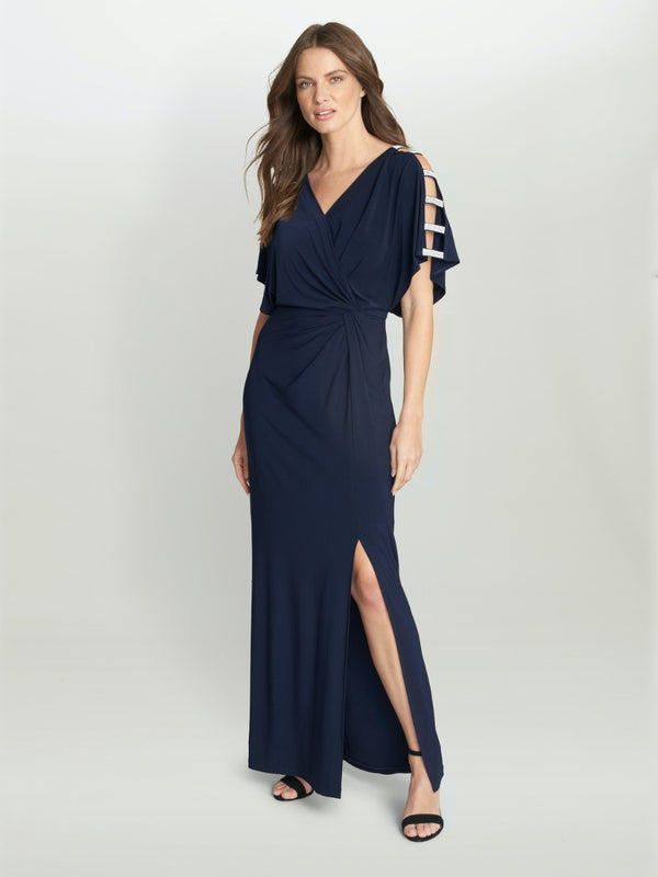 Pascale Long Knot Front Jersey Dress