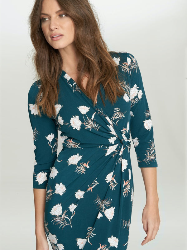 Everley Floral Jersey Wrap Dress