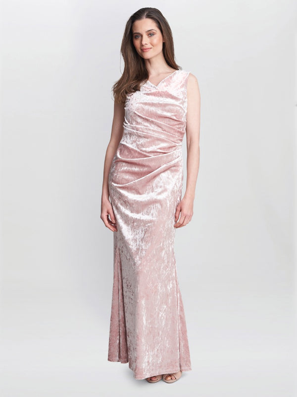 Talia Crushed Velvet Maxi Dress