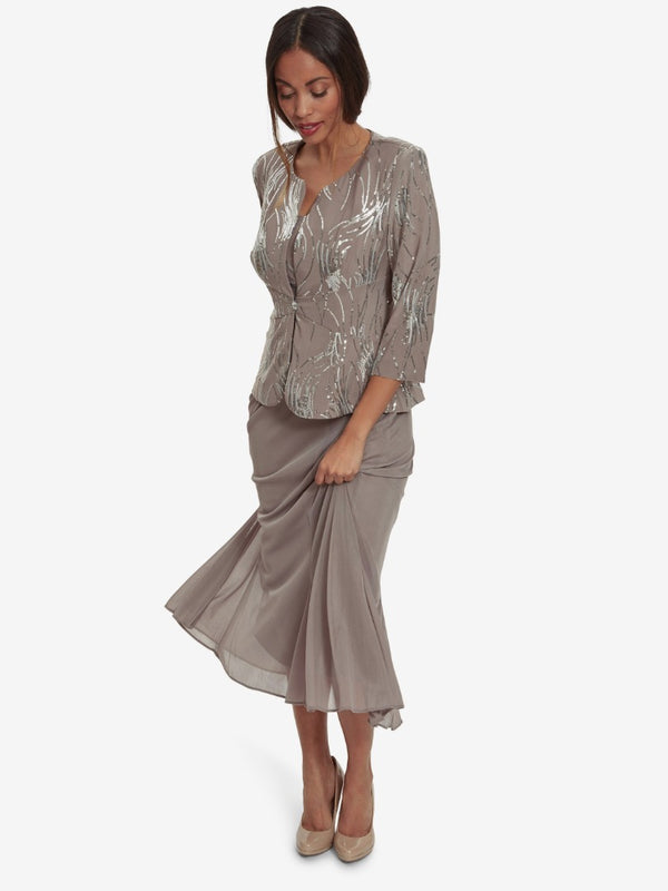 Karyn Midi Length Firework Sequin Jacket And Dress