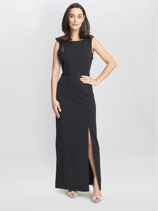 Merle Bow Shoulder Maxi Dress