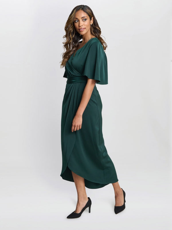 Misha V Neck Midi Dress