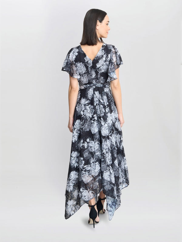 Jude High-Low Floral Print Dress