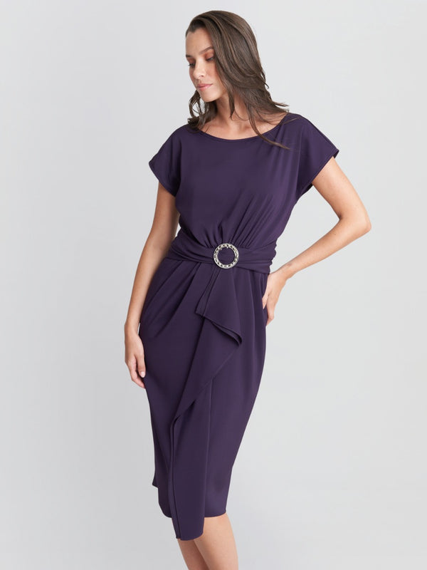 Pelia Satin back Crepe Dress