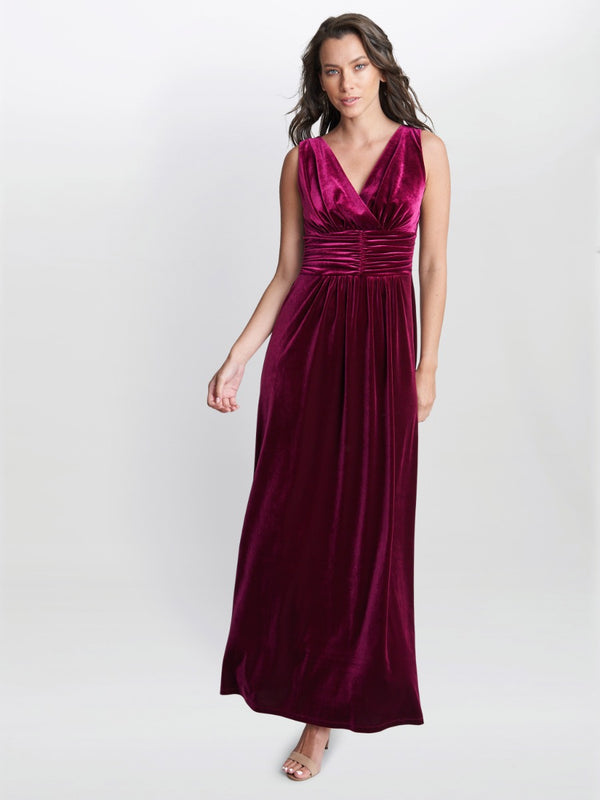 Patricia Sleeveless Velvet Maxi Dress