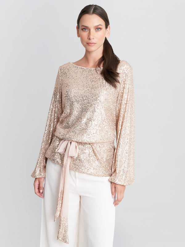 Lonika Stretch Sequin Blouse